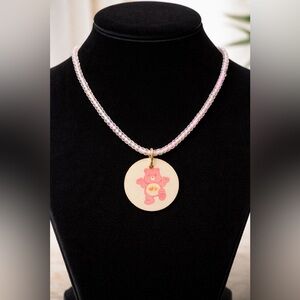 Vintage Pink Carebear necklace